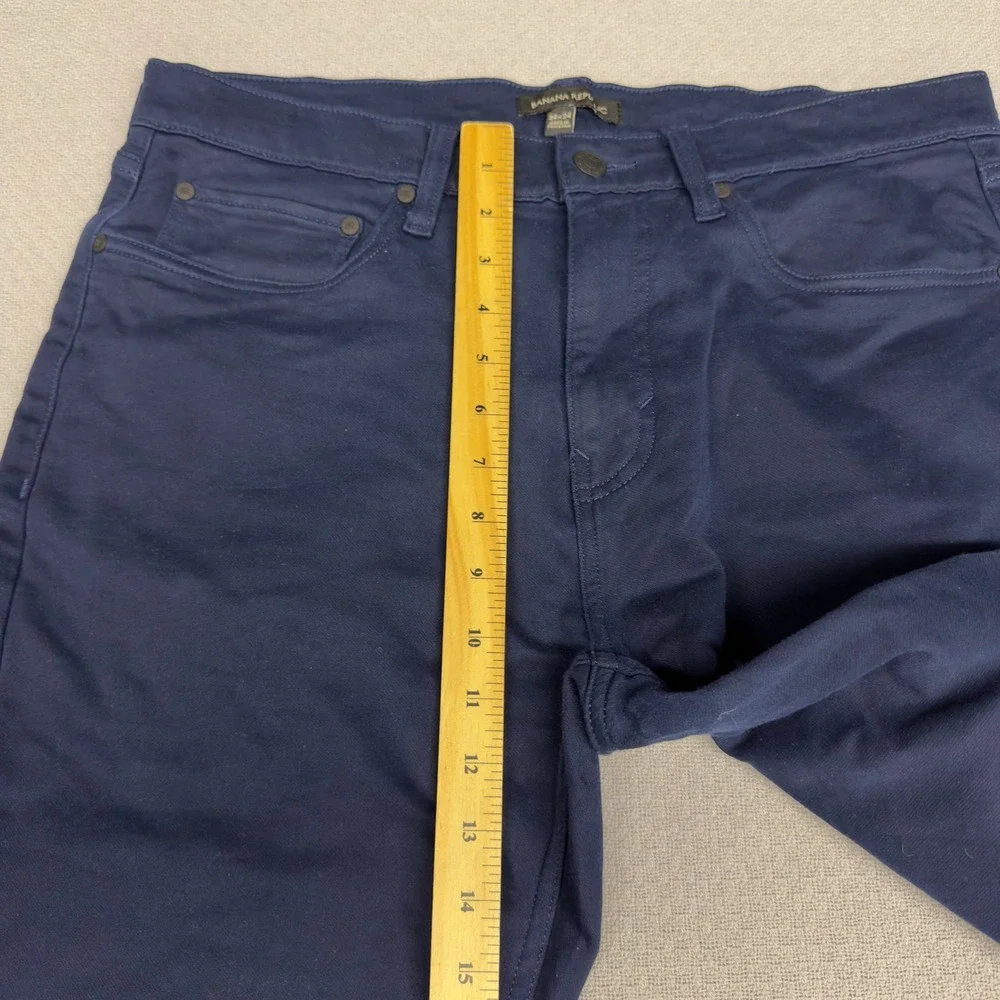 Banana Republic Pants Mens 34x34 Navy Blue Slim Fit Chino Business Casual Twill